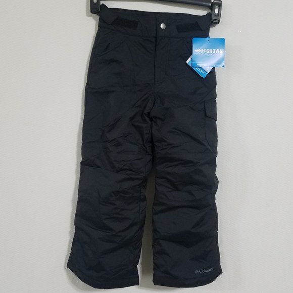 New Columbia Boys XS 6/6X Black Ski Snow Pants NWT